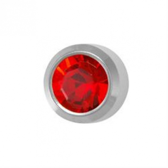 Rubin (jasnoczerwony)  - oprawa srebrna - mini kamienie przezroczyste