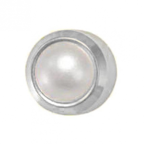Perła biała  - oprawa srebrna - regularne kamienie