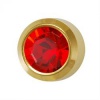 Rubin (jasnoczerwony) - oprawa złota - regularne kamienie przezroczyste